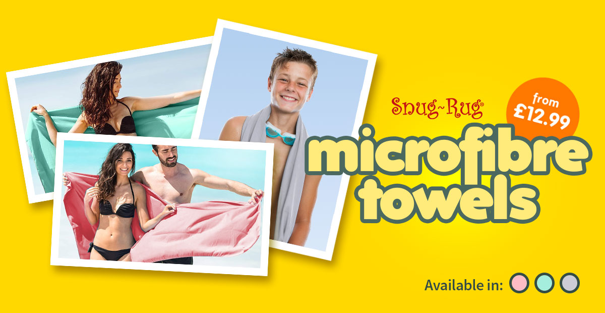 Snug-Rug Microfibre Towels, Compact, Lightweight and Super Absorbant - From 12.99