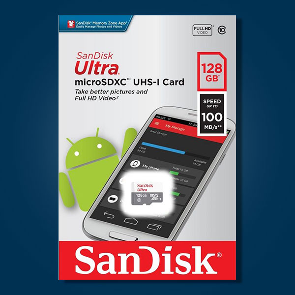 SanDisk Ultra Lite MicroSDXC Class 10 A1 UHS-1 Memory Card 120Mbps - 128GB - Only 13.99